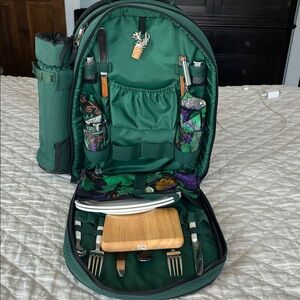 Picnic Time cooler backpack with utensils